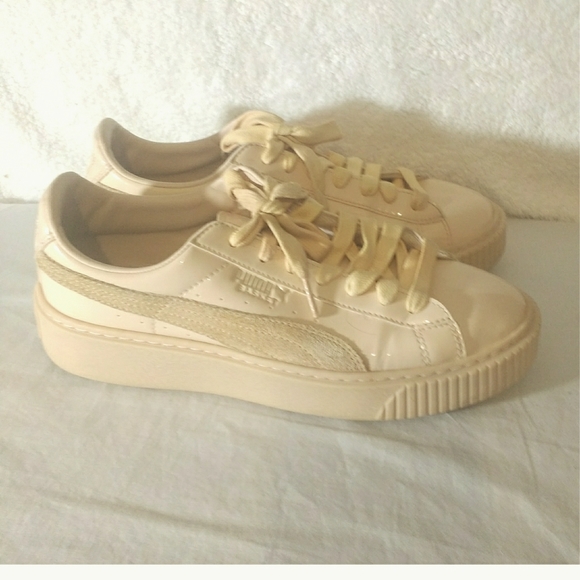 puma basket platform sneakers